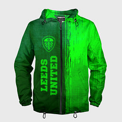 Мужская ветровка Leeds United - green gradient по-вертикали