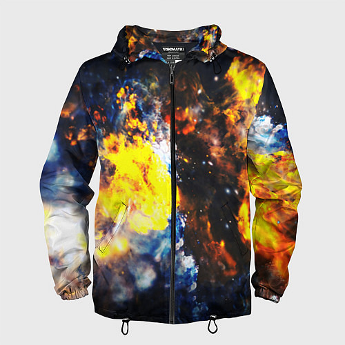 Мужская ветровка Космическая абстракция / 3D-Черный – фото 1