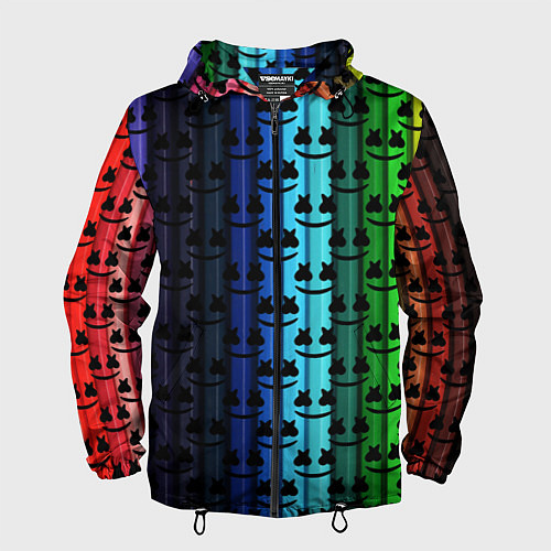 Мужская ветровка Marshmello gradient / 3D-Черный – фото 1