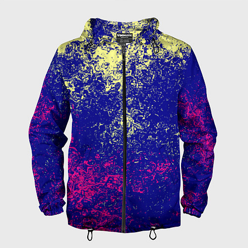 Мужская ветровка Брызги красок фильтр / 3D-Черный – фото 1