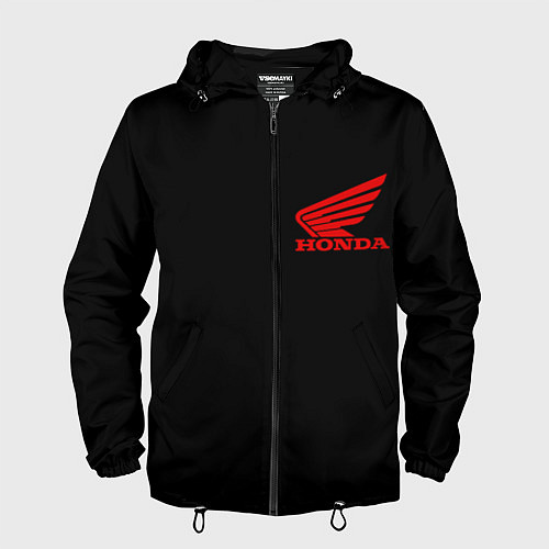 Мужская ветровка Honda red logo auto steel / 3D-Черный – фото 1