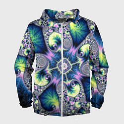 Мужская ветровка Оптический фрактал абстрактные узоры