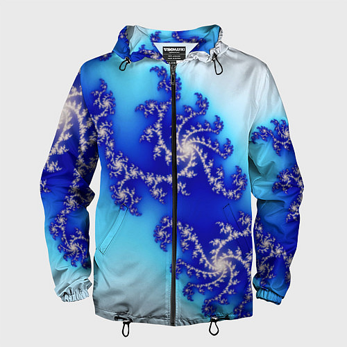 Мужская ветровка Психоделика холодный узоры / 3D-Черный – фото 1