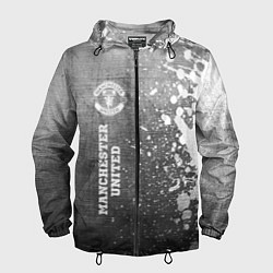 Мужская ветровка Manchester United - grey gradient по-вертикали