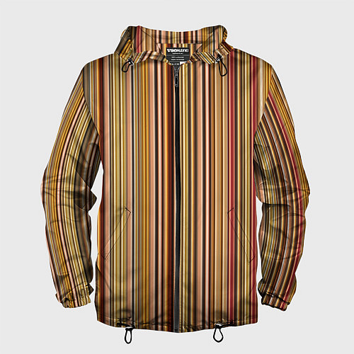 Мужская ветровка Полосатость / 3D-Черный – фото 1