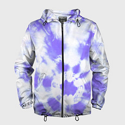 Ветровка с капюшоном мужская Фиолетовый арт тай дай, цвет: 3D-черный
