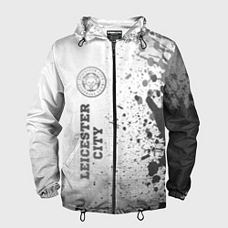 Ветровка с капюшоном мужская Leicester City - white gradient по-вертикали, цвет: 3D-черный