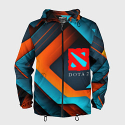 Ветровка с капюшоном мужская Dota 2 абстракция из линий, цвет: 3D-черный