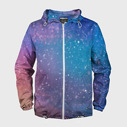 Ветровка с капюшоном мужская Winter falls gradient, цвет: 3D-белый