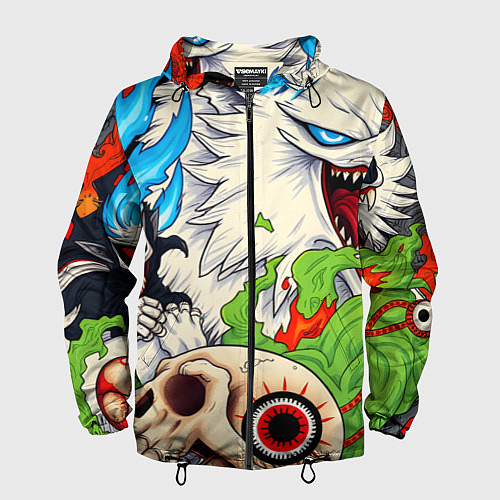 Мужская ветровка Японские ужастики / 3D-Черный – фото 1