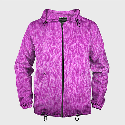 Мужская ветровка Текстура розовой кожи / 3D-Черный – фото 1