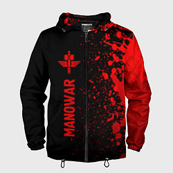 Мужская ветровка Manowar - red gradient по-вертикали