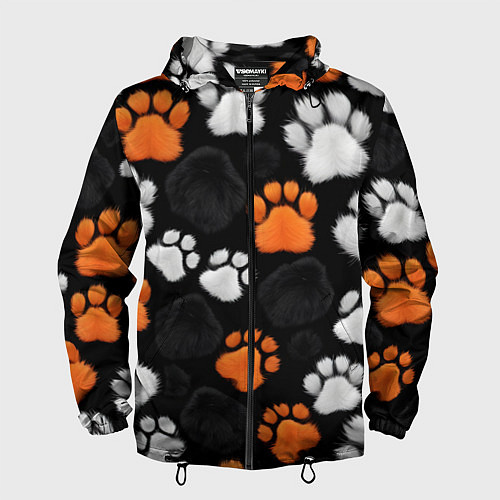 Мужская ветровка Мохнатые лапки / 3D-Черный – фото 1