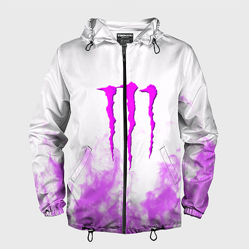 Мужская ветровка Monster energy neon flame / 3D-Черный – фото 1