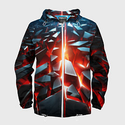 Мужская ветровка Черные слитки над лавой