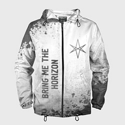 Ветровка с капюшоном мужская Bring Me the Horizon - white gradient вертикально, цвет: 3D-черный