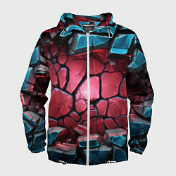 Мужская ветровка Объемные слои разбитых плит