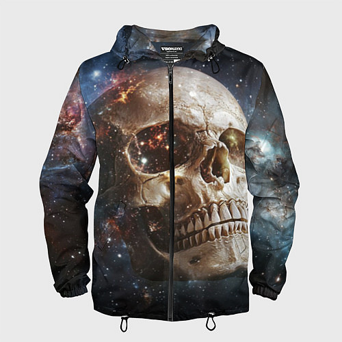 Мужская ветровка Череп - космос / 3D-Черный – фото 1