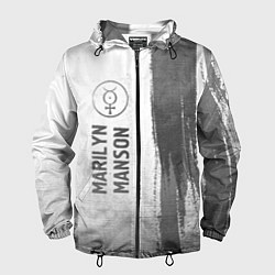Мужская ветровка Marilyn Manson - white gradient по-вертикали