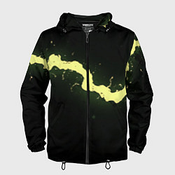 Мужская ветровка Желтая трещина на черном