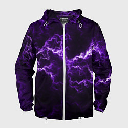 Ветровка с капюшоном мужская Lightning, цвет: 3D-белый