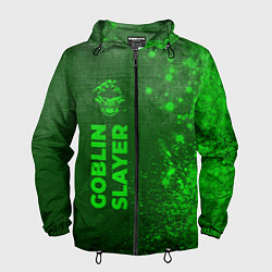 Ветровка с капюшоном мужская Goblin Slayer - green gradient по-вертикали, цвет: 3D-черный