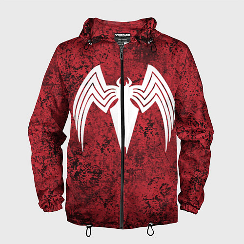 Мужская ветровка Знак венома на красном / 3D-Черный – фото 1