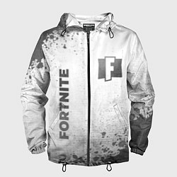 Ветровка с капюшоном мужская Fortnite - white gradient вертикально, цвет: 3D-черный