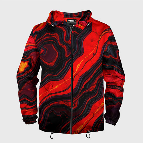 Мужская ветровка Срез магматической породы / 3D-Черный – фото 1