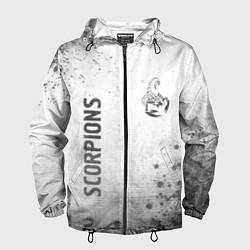 Ветровка с капюшоном мужская Scorpions - white gradient вертикально, цвет: 3D-черный
