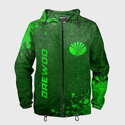 Ветровка с капюшоном мужская Daewoo - green gradient вертикально, цвет: 3D-черный