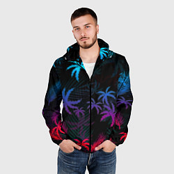 Ветровка с капюшоном мужская Тропики градиент, цвет: 3D-черный — фото 2