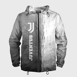 Ветровка с капюшоном мужская Juventus - grey gradient по-вертикали, цвет: 3D-черный