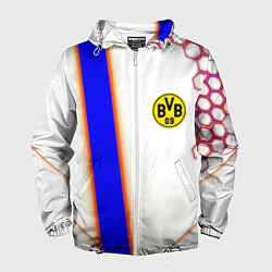 Ветровка с капюшоном мужская Borussia geometry sport, цвет: 3D-белый