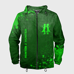 Ветровка с капюшоном мужская Hunter x Hunter - green gradient вертикально, цвет: 3D-черный