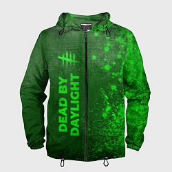 Ветровка с капюшоном мужская Dead by Daylight - green gradient по-вертикали, цвет: 3D-черный