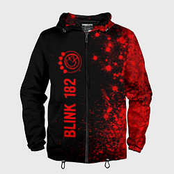 Ветровка с капюшоном мужская Blink 182 - red gradient по-вертикали, цвет: 3D-черный