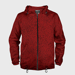 Мужская ветровка Тёмный красный в крапинку