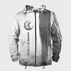 Ветровка с капюшоном мужская Angels of Death - white gradient по-вертикали, цвет: 3D-черный