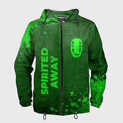 Ветровка с капюшоном мужская Spirited Away - green gradient вертикально, цвет: 3D-черный