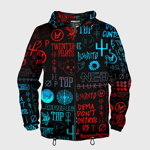 Мужская ветровка Twenty one pilots rock pattern / 3D-Черный – фото 1