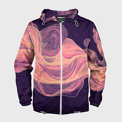 Мужская ветровка Бежевые волны текстура