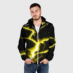 Ветровка с капюшоном мужская The rift, цвет: 3D-белый — фото 2