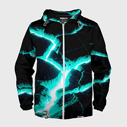 Мужская ветровка Color light blue black
