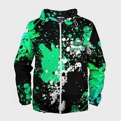 Мужская ветровка Geely на фоне брызг граффити