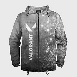 Ветровка с капюшоном мужская Valorant - grey gradient по-вертикали, цвет: 3D-черный