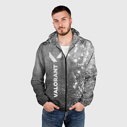 Ветровка с капюшоном мужская Valorant - grey gradient по-вертикали, цвет: 3D-черный — фото 2