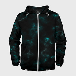 Мужская ветровка Color black turquoise