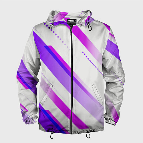 Мужская ветровка Color white pink / 3D-Черный – фото 1