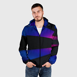 Ветровка с капюшоном мужская Multicoloured, цвет: 3D-черный — фото 2